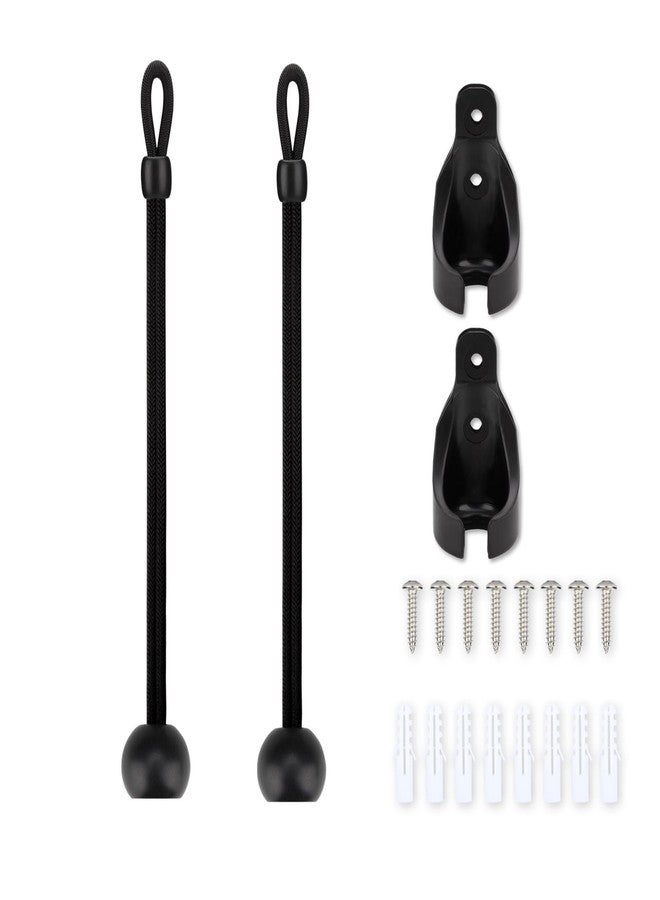 IVYSUN Replacement Shade Parts Ultra Long Bungee Tie Down Kit for Coolaroo Exterior Roller Sun Shade/Blinds,Outdoor/Indoor Roller Up Blinds and Canopy/Pergola Covers (Black,8inch) - Image 1